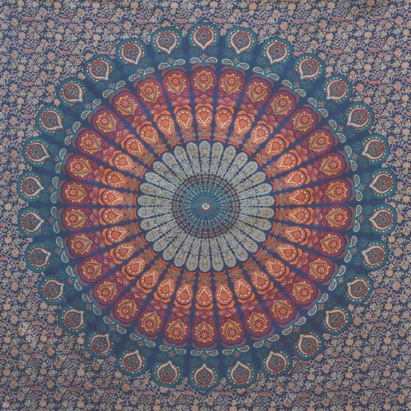 BOHO Mandela Tapestry Wall Art Hanging Bed Cover - Picture 3 of 6